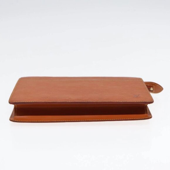 LOUIS VUITTON Epi Pochette Homme Clutch Bag Brown Zipangu Gold - Picture 6 of 16
